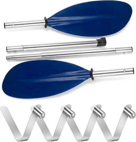 8 Pcs Kayak Paddle Spring Snap Clips, Stainless Steel Push Button Spring Clips Tent Pole Clip Tube Locking Tube Pin Clip for Camping Kayak Paddle Tent Pole in Saudi Arabia