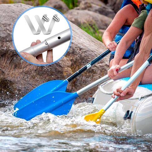 8 Pcs Kayak Paddle Spring Snap Clips, Stainless Steel Push Button Spring Clips Tent Pole Clip Tube Locking Tube Pin Clip for Camping Kayak Paddle Tent Pole in Saudi Arabia