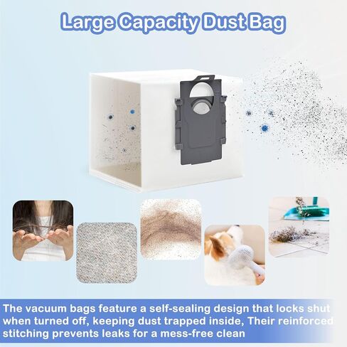 Replacement Parts Compatible with Roborock S8 Pro Ultra Robotic Vacuum Cleaners Accessories Kits, 2 Main Brush, 1 Rolling Brush, 4 HEPA Filters, 4 Side Brushes, 4 Mop Pads, 6 Dust Bags in Kuwait