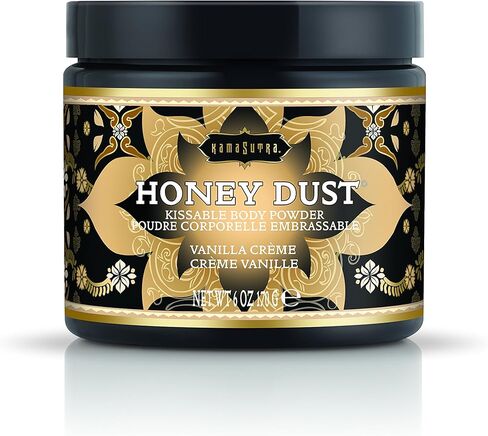 KAMA SUTRA Honey Dust 6 oz/170 g - Kissable Body Powder with Feather Applicator - Wicks Away Moisture for Sensual Body Experience – Kissable, Talc-Free for Intimacy & Foreplay (Vanilla Creme) in Saudi Arabia