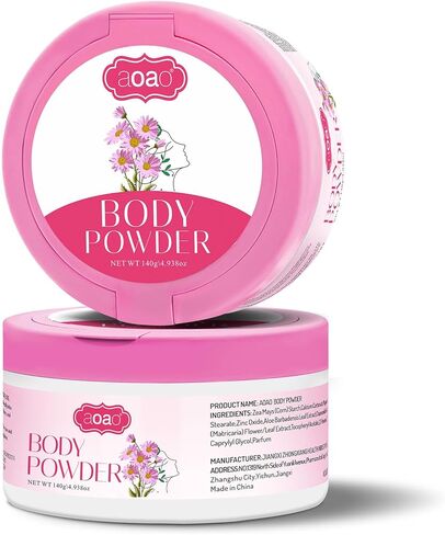 بودرة الجسم للنساء، قاعدة مزدوجة خالية من التلك، حماية من أكسيد الزنك، مهدئ نباتي، مسحوق غبار أساسي أنثوي مع منتفخ، يمتص بعد الاستحمام ومضاد للاحتكاك للرقبة والبشرة الحساسة، 5oz in Kuwait