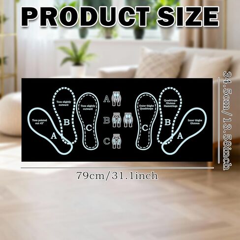 Anti-Slip Squat Mat, Squat Mat with Foot Position Sports Accessories for Home Workout, Anti-Slip & Shock-Absorbing Scientific Design Suitable for Home & Gym Use in Saudi Arabia