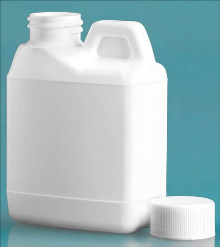 زجاجة وتغليف SKS أباريق بلاستيكية على طراز HDPE F سعة 118 مل مع أغطية مضلعة، حاويات منظفات بيضاء مانعة للتسرب لحلول التنظيف، زجاجة صابون مدمجة، أباريق بلاستيكية صغيرة، عبوة من 24 قطعة in Saudi Arabia