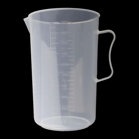 Plastic Measuring Jug 250-5000ml, Transparent Heat Resistant Reusable Beaker with Clear Scale for Kitchen Lab Use, BPA Free in Kuwait