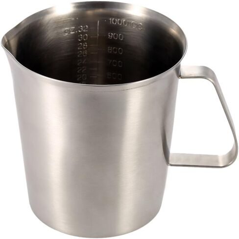 Stainless Steel Milk Pitcher Multi-Functional Foam Container Measuring Cup Coffee Kitchen Tool in Kuwait