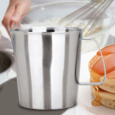 Stainless Steel Milk Pitcher Multi-Functional Foam Container Measuring Cup Coffee Kitchen Tool in Kuwait