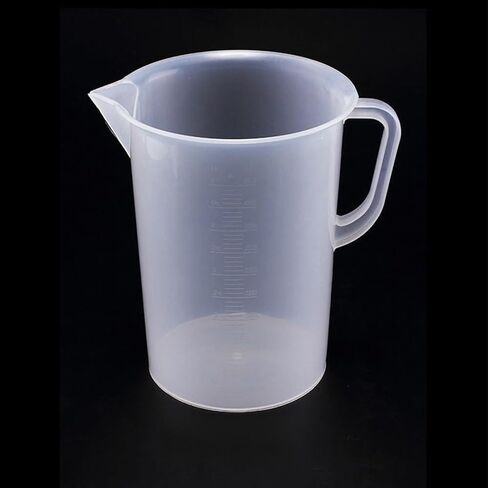 Measuring Jug 250ml 500ml 1000ml 2000ml 5000ml Transparent Plastic Beaker Resistant Reusable for Kitchen Laboratory Use in Kuwait