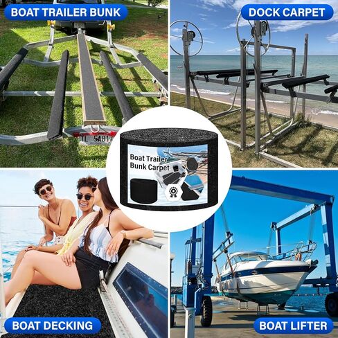 سجادة بطابقين لمقطورة القارب مقاس 30.48 سم × 100 قدم، سجادة بطابقين سميكة جدًا وبحرية 25oz، سجادة سوداء مبطنة من البوليستر، وسادة بديلة لمقطورة القارب، أغطية مواد القبو - جودة ممتازة in Kuwait
