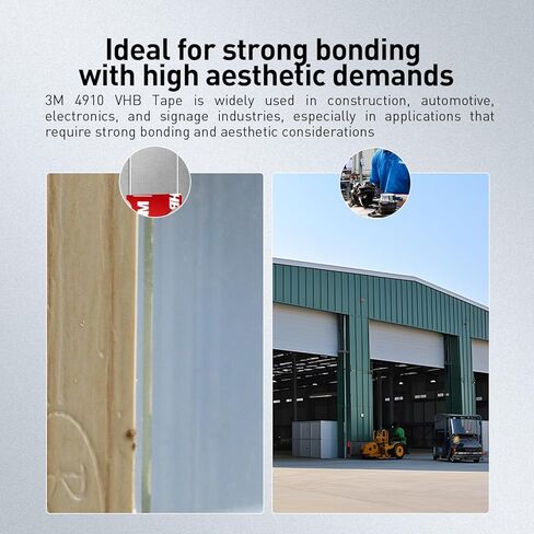 شريط لاصق مزدوج الجوانب عالي التحمل 1/2 بوصة × 13.8 قدم مصنوع من شريط إسفنجي مقاوم للماء لاصق قوي 3M 4910 للمنزل والمكتب ومواد ديكور السيارة والديكورات in Kuwait