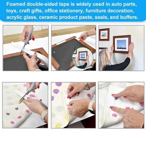 Double Sided Foam Tape - Outdoor and Indoor Heavy Duty Strong Weatherproof Adhesive Tape for Decorative and Trim,Car & Gap Filling Mountings,Home Decor, Office Decor,1.18in*33Ft in Kuwait