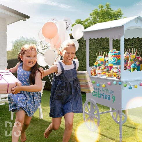 PVC Candy Cart with Wheels for Parties - Dessert Cart on Wheels for Wedding Baby Shower and Vendor Events in Saudi Arabia