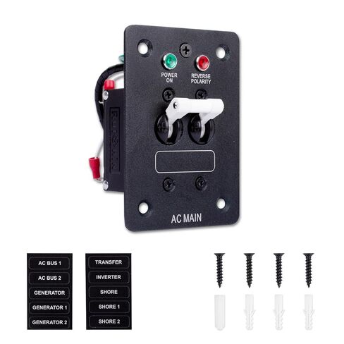 اللوحة الرئيسية للتيار المتردد البحري 120 فولت 30 أمبير - قاطع رئيسي مزدوج القطب مع مؤشر قطبية عكسية، لوحة فصل طاقة الشاطئ للقوارب واليخوت in Kuwait