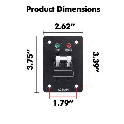 اللوحة الرئيسية للتيار المتردد البحري 120 فولت 30 أمبير - قاطع رئيسي مزدوج القطب مع مؤشر قطبية عكسية، لوحة فصل طاقة الشاطئ للقوارب واليخوت in Kuwait