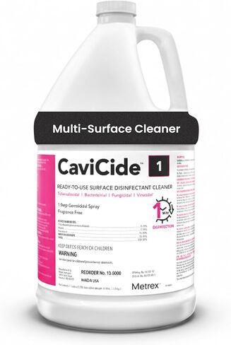 Metrex CaviCide1 Surface Disinfectant Cleaner – Ready-to-Use Alcohol-Based Cleaning Liquid, All Purpose Cleaner & Decontaminant for Clinical, Lab & Patient Care Areas – 1 Gallon Jug, #13-5000 EA in Kuwait