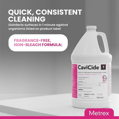 Metrex CaviCide1 Surface Disinfectant Cleaner – Ready-to-Use Alcohol-Based Cleaning Liquid, All Purpose Cleaner & Decontaminant for Clinical, Lab & Patient Care Areas – 1 Gallon Jug, #13-5000 EA in Kuwait