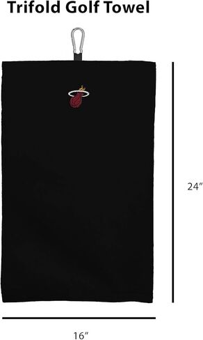 NORTHWEST Miami Heat NBA Team Logo Micro Fiber Tri-Fold Golf Towel 16 x 24 Inches in Saudi Arabia