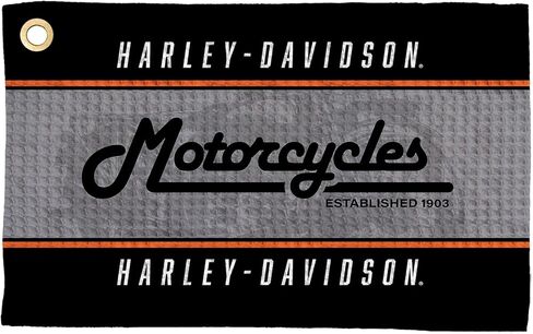 منشفة الجولف Northwest Harley-Davidson Vintage Stripes Waffle Golf، قطعة قماش تنظيف مستوحاة من الدراجات النارية، 16 × 25 بوصة in Saudi Arabia