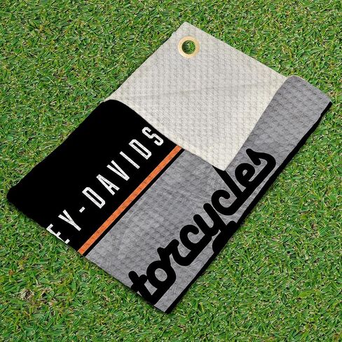 منشفة الجولف Northwest Harley-Davidson Vintage Stripes Waffle Golf، قطعة قماش تنظيف مستوحاة من الدراجات النارية، 16 × 25 بوصة in Saudi Arabia
