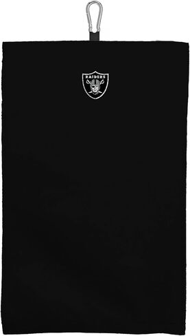 NORTHWEST Las Vegas Raiders NFL Team Logo Micro Fiber Tri-Fold Golf Towel 16 x 24 Inches in Saudi Arabia