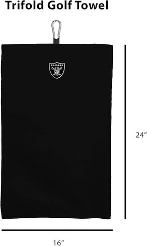 NORTHWEST Las Vegas Raiders NFL Team Logo Micro Fiber Tri-Fold Golf Towel 16 x 24 Inches in Saudi Arabia