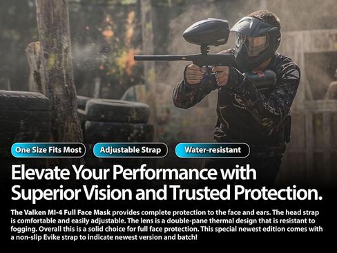 Evike Airsoft - ANSI Rated Annex MI-3 Airsoft Paintball Full Face Pro Mask with Thermal Lens by Valken in Kuwait