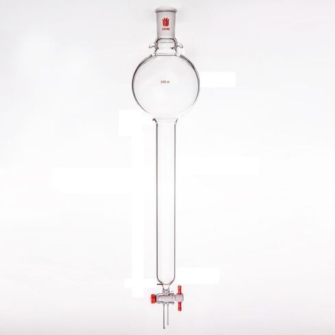 عمود كروماتوغرافيا فلاش مع كرة ذاكرة وموصل، بدون لوح رمل، وصلة 24/40، فتحة صمام PTFE 4 مم، C37(C378020R) in Kuwait