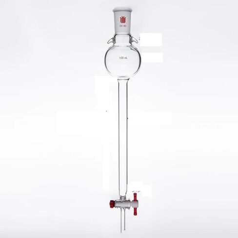 عمود كروماتوغرافيا فلاش مع مجال تخزين ووصلة، بدون لوحة رملية، اتصال 24/40، فتحة صمام PTFE 2 مم، C37(C373225R) in Kuwait