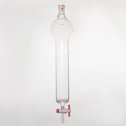 عمود كروماتوجرافيا فلاش مع مجال تخزين، مع لوحة G2 ووصلة، وختم 24/40، وفتحة صمام PTFE 4 مم، C39 in Kuwait