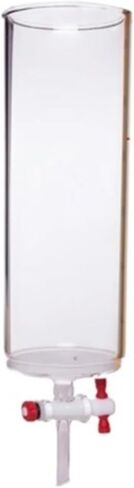 عمود كروماتوغرافي بصمام، قلب G2، صمام فتح 4 مم، زجاج بوروسيليكات، in Kuwait