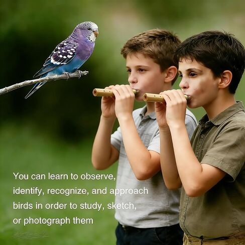 12-Piece Wooden Bird Whistle Set Handcrafted bird whistles- bird watching gifts- For nature enthusiasts, outdoor exploration- and education Includes portable storage pouch | Gifts for bird lovers in Saudi Arabia