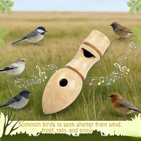 12-Piece Wooden Bird Whistle Set Handcrafted bird whistles- bird watching gifts- For nature enthusiasts, outdoor exploration- and education Includes portable storage pouch | Gifts for bird lovers in Saudi Arabia