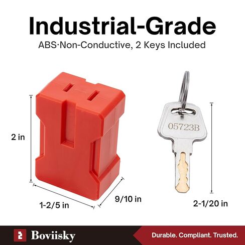 Electrical Plug Lockout Device, Applied for Electrical Cord, 2 Pack, Suitable for 2 and 3 Prong Plugs, Keyed Different, 2 Keys in Kuwait