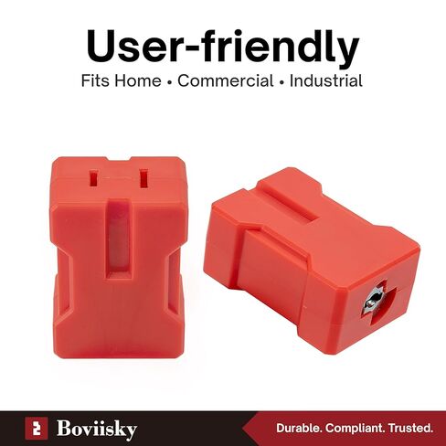 Electrical Plug Lockout Device, Applied for Electrical Cord, 2 Pack, Suitable for 2 and 3 Prong Plugs, Keyed Different, 2 Keys in Kuwait