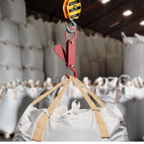 خطاف رفع تلقائي، خطاف أمان تلقائي، خطاف يعمل بالجاذبية الميكانيكية بالكامل بوزن 2200 رطل لتفريغ أكياس الطن، خطاف ميكانيكي عالي التحمل لمزرعة مستودعات المصنع in Kuwait