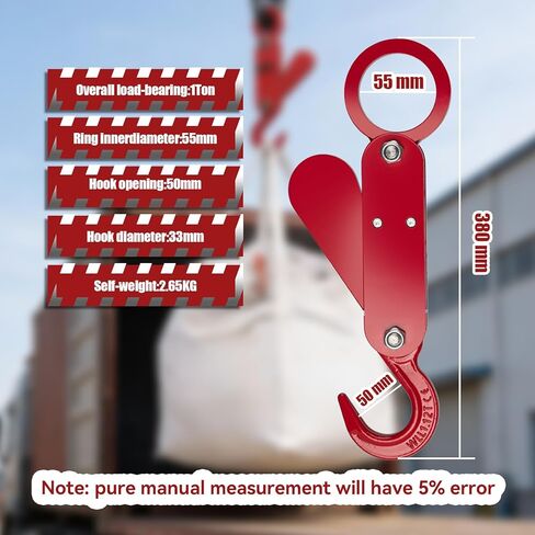 خطاف رفع تلقائي، خطاف أمان تلقائي، خطاف يعمل بالجاذبية الميكانيكية بالكامل بوزن 2200 رطل لتفريغ أكياس الطن، خطاف ميكانيكي عالي التحمل لمزرعة مستودعات المصنع in Kuwait