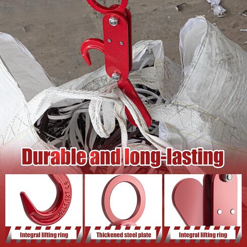 خطاف رفع تلقائي، خطاف أمان تلقائي، خطاف يعمل بالجاذبية الميكانيكية بالكامل بوزن 2200 رطل لتفريغ أكياس الطن، خطاف ميكانيكي عالي التحمل لمزرعة مستودعات المصنع in Kuwait