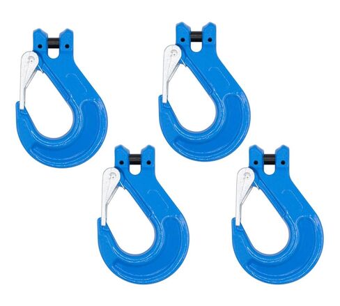 Mytee Products 2 Pack G100 1/2" Clevis Sling Hook with Latch - 15,000 LBS WLL - Sky Blue Heavy Duty Grade 100 Lifting Sling Hooks for Recovery, Lifting & Rigging in Kuwait