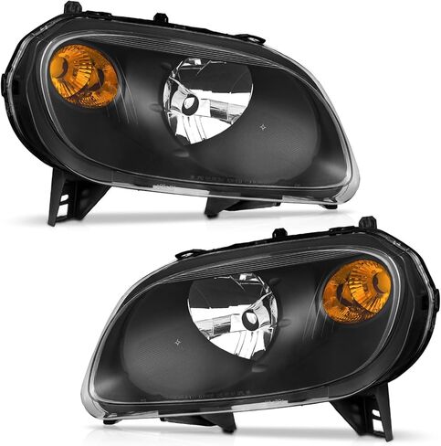 زوج مجموعة المصابيح الأمامية لـ 2006-2011 Chevy HHR، استبدال المصابيح الأمامية لـ 06 2007 2008 2009 2010 11 Chevy HHR كروم الإسكان عاكس الضوء الأيسر + الأيمن مجموعة زوج in Kuwait