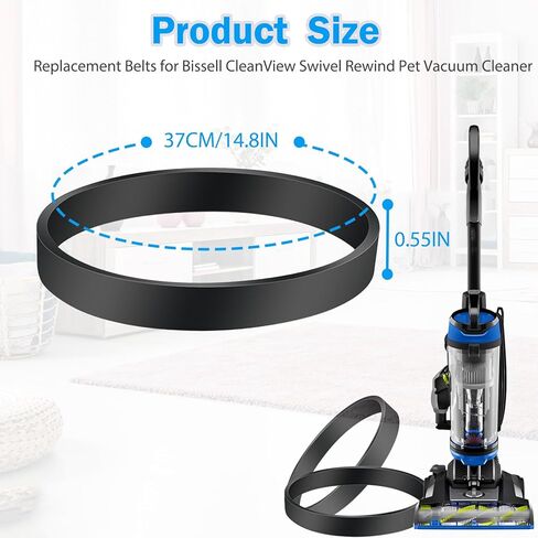 2 Pack Vacuum Belts Vacuum Cleaner Belts Replacement for Bissell Model 3832 3836 3837 3839 2252 2254 CleanView Swivel Rewind Pet Vacuum Cleaner in Saudi Arabia