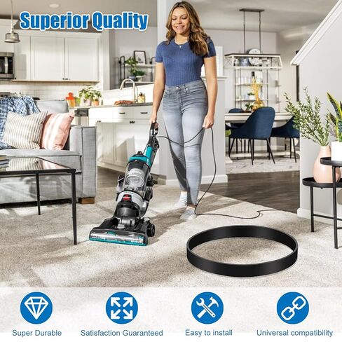 بكرة فرشاة وحزام فراغ لـ Bissell Cleanview Swivel Pet 3836 3832 3837 3839 3764 3675 3534 3536 3676 3674 36762 ملحقات وأجزاء المكنسة الكهربائية Power Force Helix in Kuwait