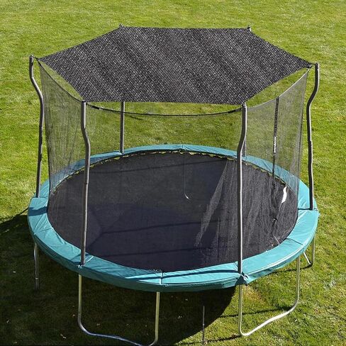 غطاء ظل ترامبولين، غطاء علوي لترامبولين بطول 12 قدمًا و14 قدمًا مع عمود مستقيم، شبكة واقية من الشمس بنسبة 90% للاستخدام في الهواء الطلق (14 قدمًا مع 6 أقطاب) in Kuwait