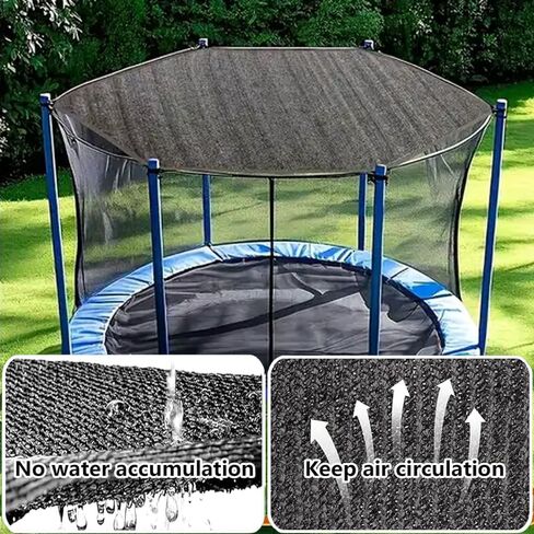 غطاء ظل ترامبولين، غطاء علوي لترامبولين بطول 12 قدمًا و14 قدمًا مع عمود مستقيم، شبكة واقية من الشمس بنسبة 90% للاستخدام في الهواء الطلق (14 قدمًا مع 6 أقطاب) in Kuwait