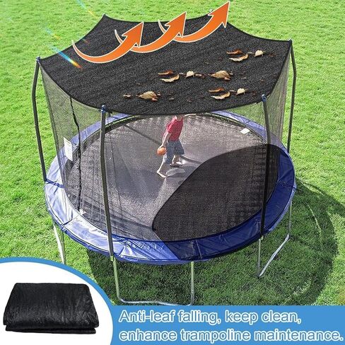 غطاء ظل ترامبولين، غطاء علوي لترامبولين بطول 12 قدمًا و14 قدمًا مع عمود مستقيم، شبكة واقية من الشمس بنسبة 90% للاستخدام في الهواء الطلق (14 قدمًا مع 6 أقطاب) in Kuwait