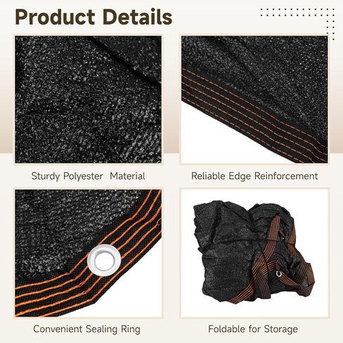 14FT Round Trampoline Shade Cover, 90% Sunblock Net Canopy with 16 Ropes, Easy to Install Polyester Outdoor Trampoline Tent Protects from Sun and Leaves in Kuwait