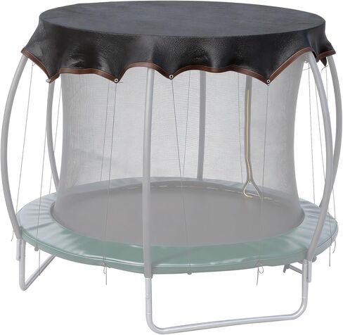 14FT Round Trampoline Shade Cover, 90% Sunblock Net Canopy with 16 Ropes, Easy to Install Polyester Outdoor Trampoline Tent Protects from Sun and Leaves in Kuwait