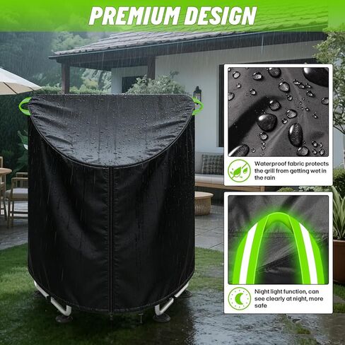 Mini Trampoline Cover 55 Inch, Heavy Duty 600D Oxford Waterproof UV Resistant Windproof Round Trampolines Cover, Outdoor Toddler Trampolines Protect Covers with Drawstring & Buckles in Kuwait