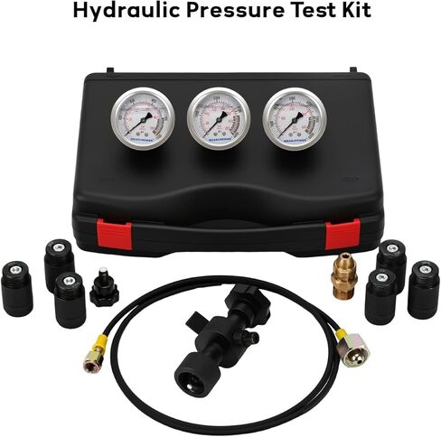 MEASUREMAN Nitrogen Accumulator Charging Kit, 1500-6000 PSI with 3 Precision Gauges, 6 Adapters for M28*1.5, UNF 5/8 & 1/2, Professional Hydraulic Tool Set for Pressure Testing in Saudi Arabia