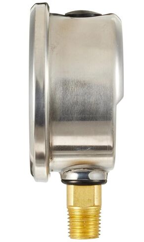 1/4" NPT Lower Mount Liquid Filled Pressure Gauge with 2.5" Dial - 0-4000 PSI - for Commercial or Industrial Hydraulic & Pneumatic Systems - Compressor Pressure Gauge Replacement in Kuwait