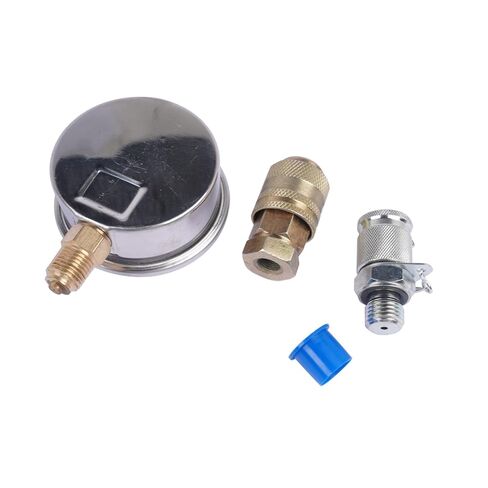 Hydraulic Pressure Test Kit, 25/40/60Mpa with 9 Couplings & 3 Hoses, Hydraulic Gauge Tester for Excavator, Construction Machinery, Mixizap in Kuwait