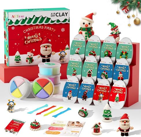 Air Dry Clay Kits for Kids-Modeling Magic Clay,12 Animals DIY Molding Clay Art Crafts Set,Ultra Light & Soft, Safe & Non-Toxic with Sculpting Tools & Tutorials, Unique Gifts for Boys & Girls in Kuwait
